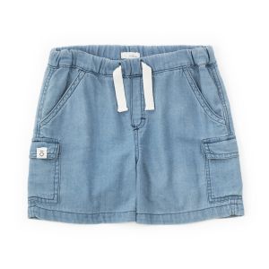 Bermuda Cargo in Denim Delavé